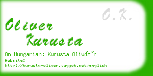 oliver kurusta business card